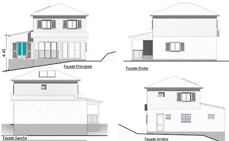 Plan des façades et des toitures